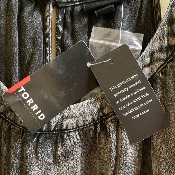 Torrid Sleeveless Mineral Wash Satin Tank Tunic Size 3X (22-24) - Picture 6 of 7